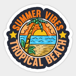 Summer vibes tropical beach Sticker